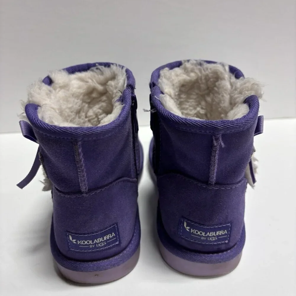 Koolaburra Kids’ Victoria Mini Purple Winter Boots, Girls’ Size 2 M